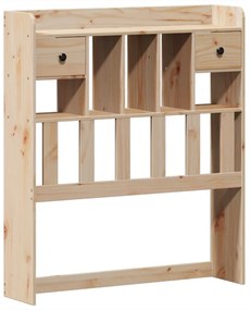 Cama com estante sem colchão 100x200 cm pinho maciço