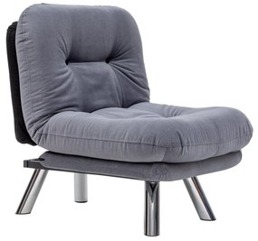 Sofá-Cama Individual Misa – Cinzento – 110 x 70 cm