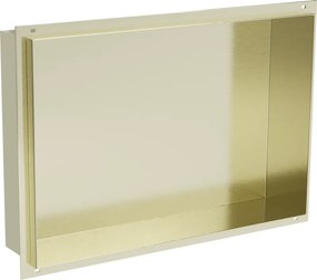 Mexen X-Wall-NR prateleira embutida sem flange 45 x 30 cm, dourada escovada - 1951453010