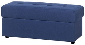 Sofá-cama de 3 lugares com repousa-pés  em tecido azul marinho  FALSTER Beliani