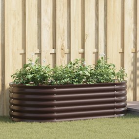Canteiro Elevado de Jardim Marrom vidaXL 160x80x44 cm Aço Galvanizado