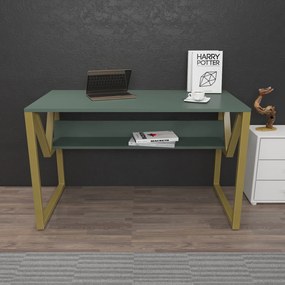 Secretária Lona – Verde Dourado – 120x72,8x60 cm