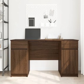 Mesa vidaXL Castanho Carvalho 140x49x76 cm em Madeira Estruturada