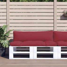 vidaXL Almofadões para móveis de paletes 2 pcs tecido vermelho tinto