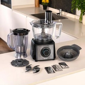 Processador de alimentos Paprika 2000 Full com potência máxima de 2000 W, estrutura de aço inoxidável, 2 velocidades e função Pulse