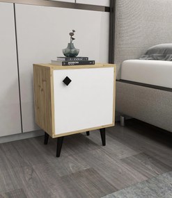 Mesa de Cabeceira Hastikoz – Carvalho Branco – 45x65x35 cm
