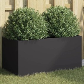 vidaXL Vaso/floreira 62x30x29 cm aço preto