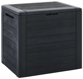 vidaXL Caixa arrumação p/ jardim 58,5x46x55 cm polipropileno antracite
