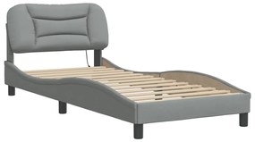 Estrutura de cama com LED sem colchão 80x200 cm tecido