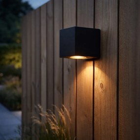 Candeeiro de parede moderno preto IP44 - Baleno