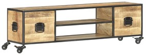 vidaXL Móvel de TV 130x30x39 cm madeira de mangueira maciça