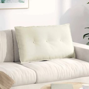 vidaXL Travesseiro para Costas Creme 80 x 50 cm