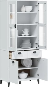 vidaXL Armário alto VIKEN 80x40x190 cm madeira de pinho maciça branco