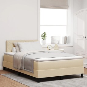 Cama Box com Colchão Creme 120x190 cm Tecido