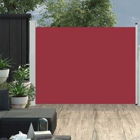 vidaXL Toldo lateral retrátil para pátio 140x500 cm vermelho