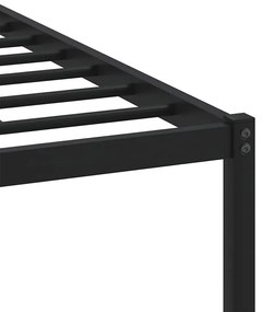 Estrutura cama sem colchão 193x203 cm metal carvalho castanho
