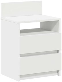 Mesas de cabeceira 2 pcs com 2 gavetas 40x33x60 cm branco