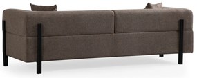 Sofá de 3 Lugares Gio – Castanho – 225 cm x 93 cm x 75 cm