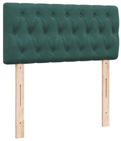 Estrutura de cama otomana colchão 90x200 cm veludo verde escuro