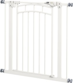 Barreira de segurança para cães, extensível, com duplo sistema de bloqueio, 74-80 x 76 cm, branca