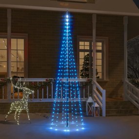 343524 vidaXL Árvore de Natal mastro de bandeira 310 LEDs 300 cm azul