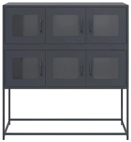 Aparador 100,5x39x107 cm aço laminado a frio antracite