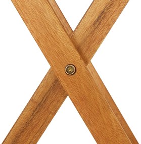 3 pcs conjunto jantar dobrável p/ jardim madeira acácia maciça