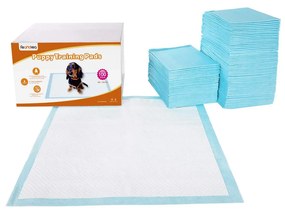 Tapetes higiênicos para treino de cachorros com atrativos | FEANDREA | 60 x 90 x 0,1 cm | branco|azul | PTD90B.