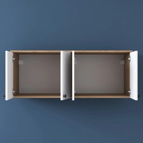 Armário Multiusos BA120 – Nogueira e Branco – 120x46,8x42,5 cm