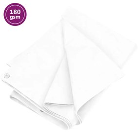 vidaXL Lona 180 g/m² 4x8 m PEAD branco