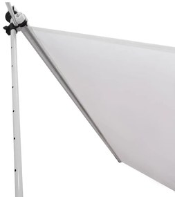 Toldo Portátil com Manivela e Altura Regulável - 3x1,5m - Branco