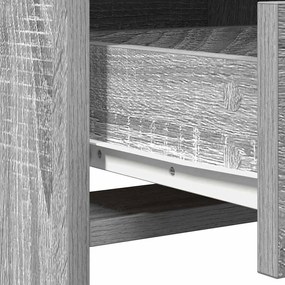 mesa de maquilhagem vidaXL com luzes LED Cinzento Sonoma 50x41x135 cm