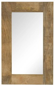 246302 vidaXL Espelho em madeira de mangueira maciça 50x80 cm