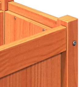 Vasos/floreiras de jardim 2 pcs pinho maciço castanho cera