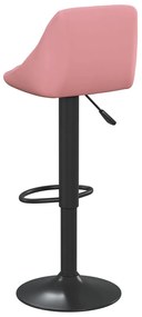 Bancos de bar 2 pcs veludo rosa