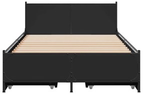 Estrutura cama c/ gavetas 90x190 cm derivados de madeira preto