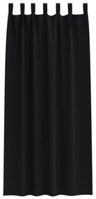 Cortinas opacas com cortinas 2 pcs Preto 225 x 140 cm Poliéster
