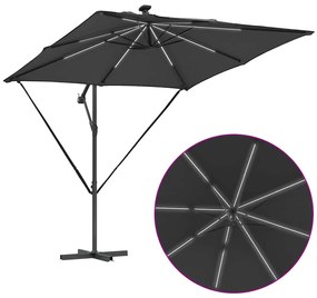 Guarda-sol de Bananeira Cantilever Antracite 249 x 249 x 250 cm