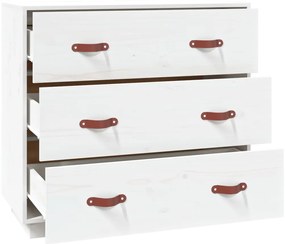 Aparador 80x40x75 cm madeira de pinho maciça branco
