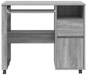Mesa de Computador Cinza Cinza Sonoma Madeira Engenharia Médio