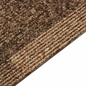 Ladrilhos de carpete para pisos 20 pcs 5 m² castanho