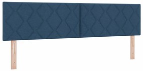 Cabeceira LED vidaXL Design Blocos de Diamantes Azul 180 cm Tecido