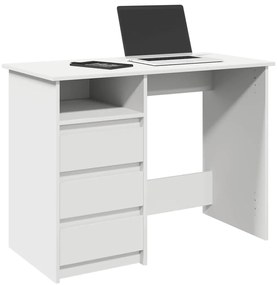 vidaXL Secretária 102x50x75 cm derivados de madeira branco