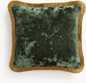 Capa de almofada em veludo com franjas Cyrus