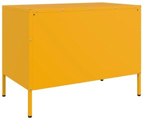 Móveis de TV 2 pcs 68x39x50,5 cm aço amarelo mostarda