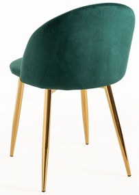 Pack 4 Cadeiras Vint Veludo Golden - Verde