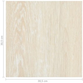 Tábuas de soalho autoadesivas 20 pcs 1,86 m² PVC bege