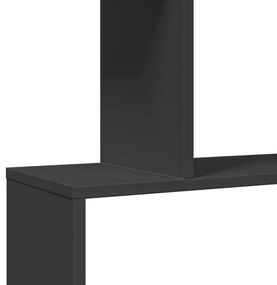 Estante divisória 3 níveis 70x24x97 cm derivados madeira preto