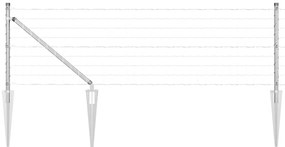Cerca Europeia da com 7 postes pontudos 0,6x10m em aço galvanizado