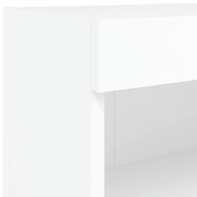 Móveis de TV com luzes LED 2 pcs 80x30x30 cm branco